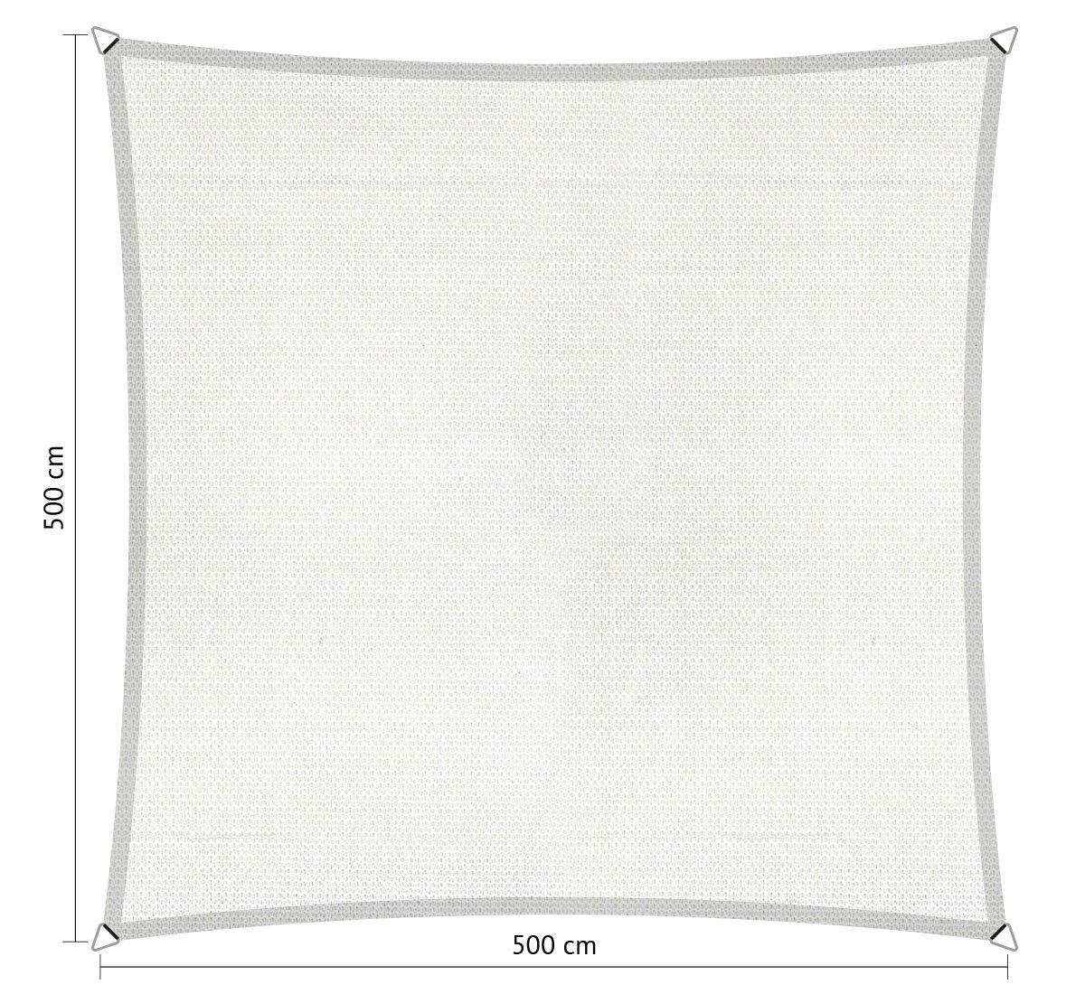 Shadow comfort Vierkant schaduwdoek 5,00x5,00 m Mystic white  - 