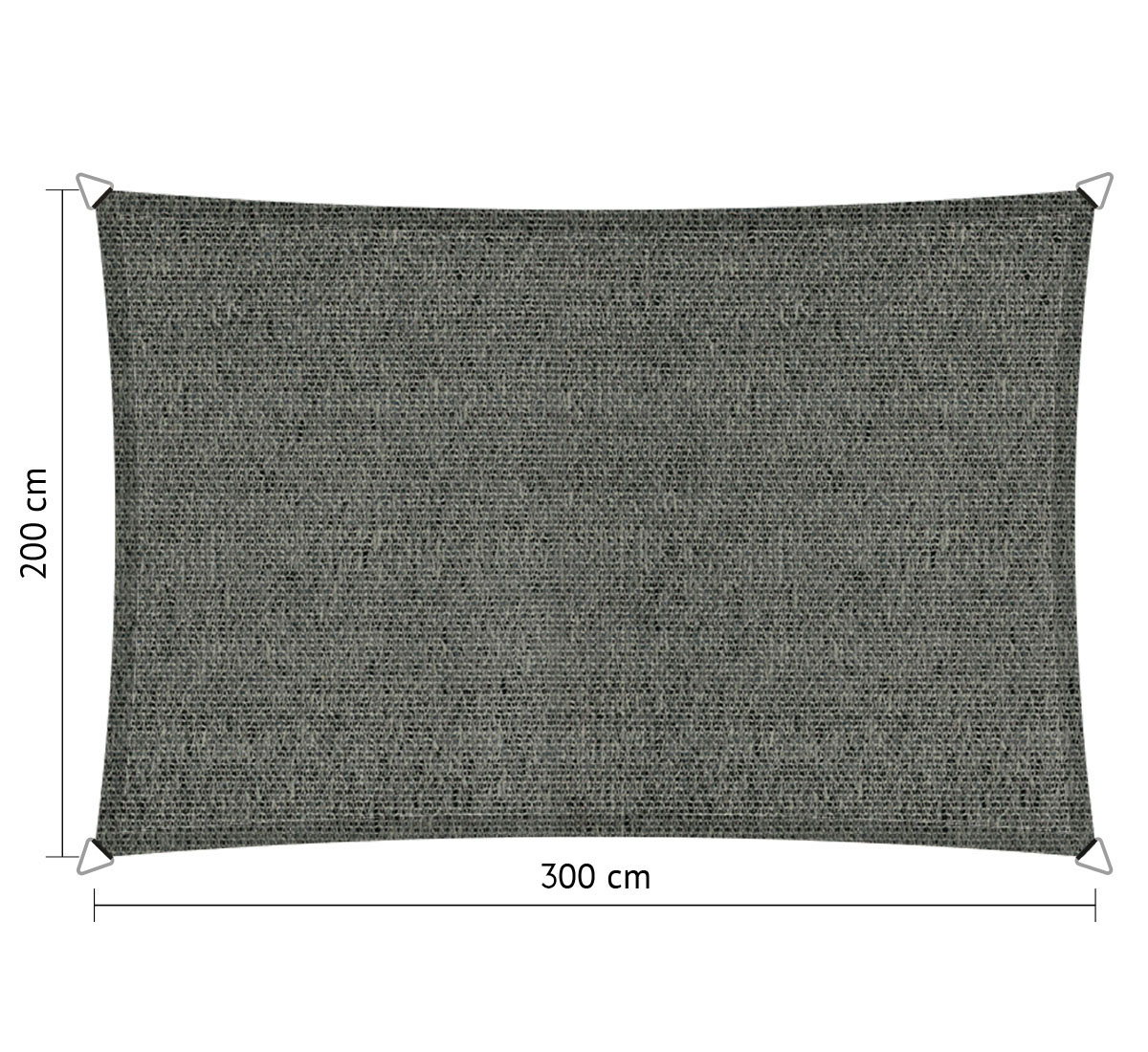 Shadow comfort Rechthoek schaduwdoek 2,00x3,00 m Mystic sand grey  - 