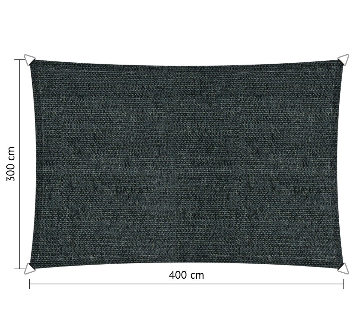 Shadow comfort Rechthoek schaduwdoek 3,00x4,00 m Mystic grey  - 