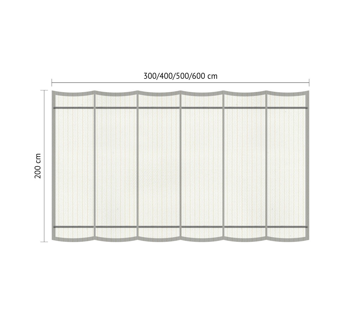 Shadow comfort Harmonicadoek B 2,00 x L 3,00 m Mineral White  - 
