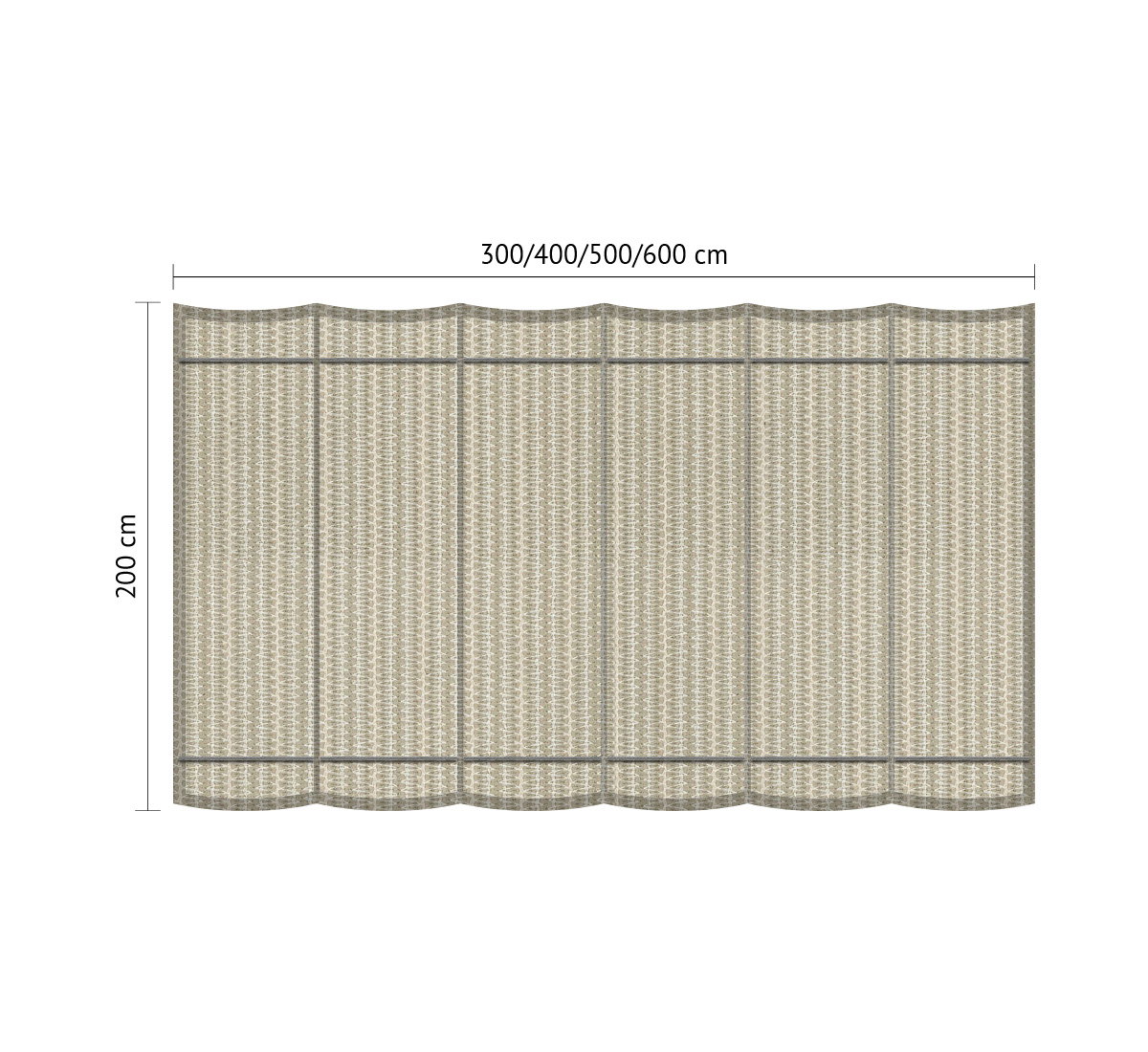 Shadow comfort Harmonicadoek B 2,00 x L 4,00 m Sahara Sand  - 