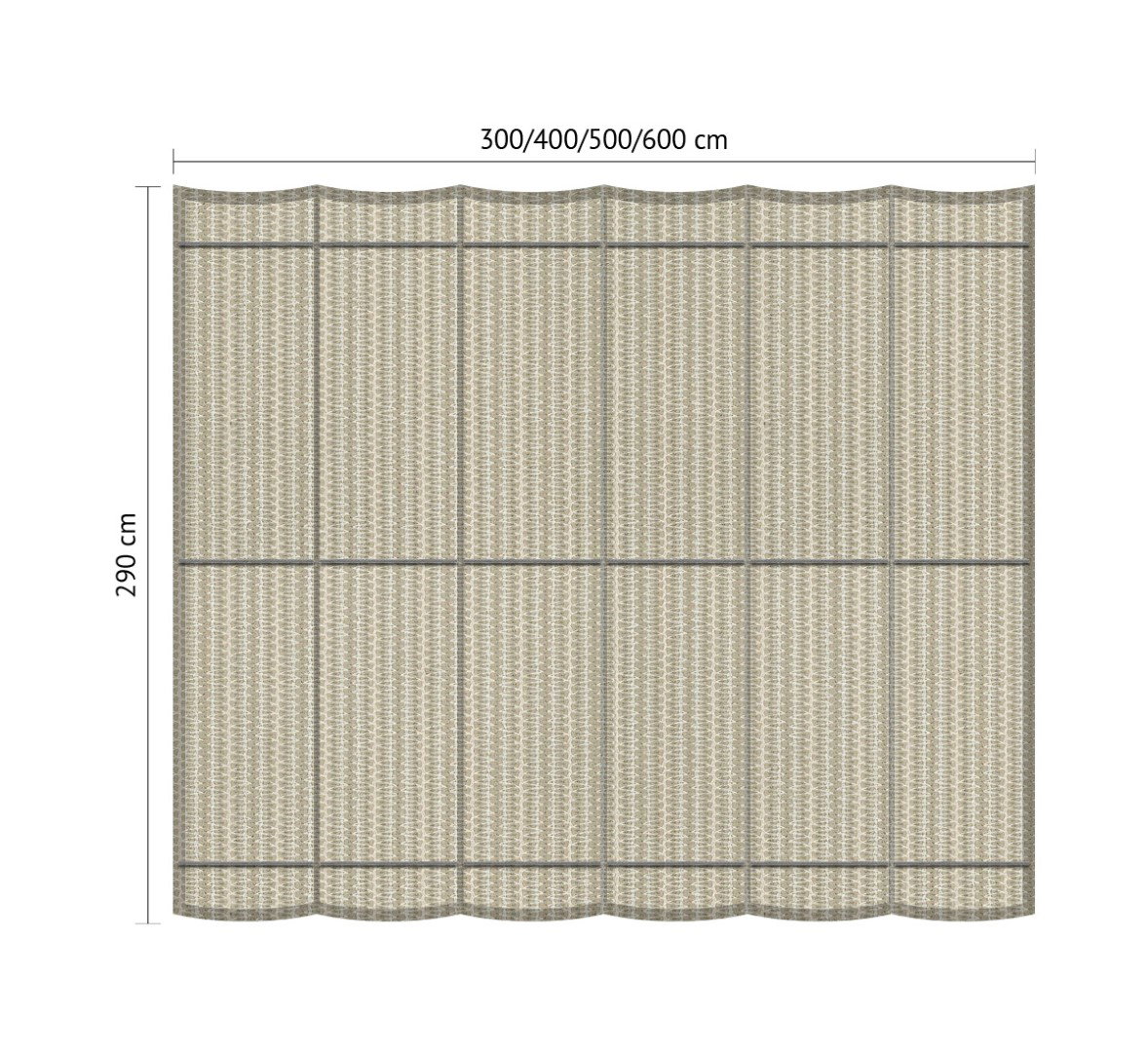 Shadow comfort Harmonicadoek B 2,90 x L 4,00 m Sahara Sand  - 
