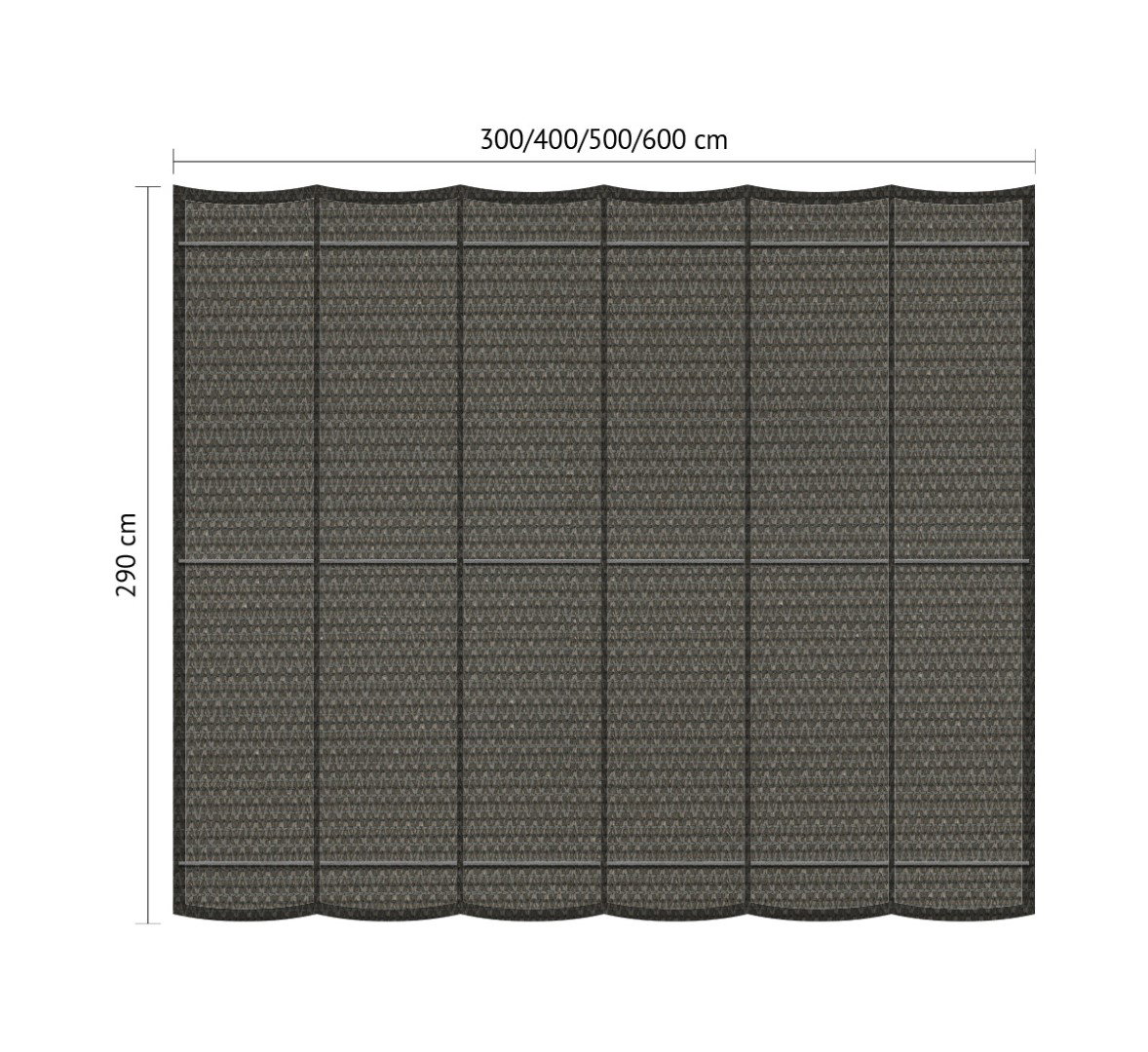 Shadow comfort Harmonicadoek B 2,90 x L 5,00 m Cool Grey  - 