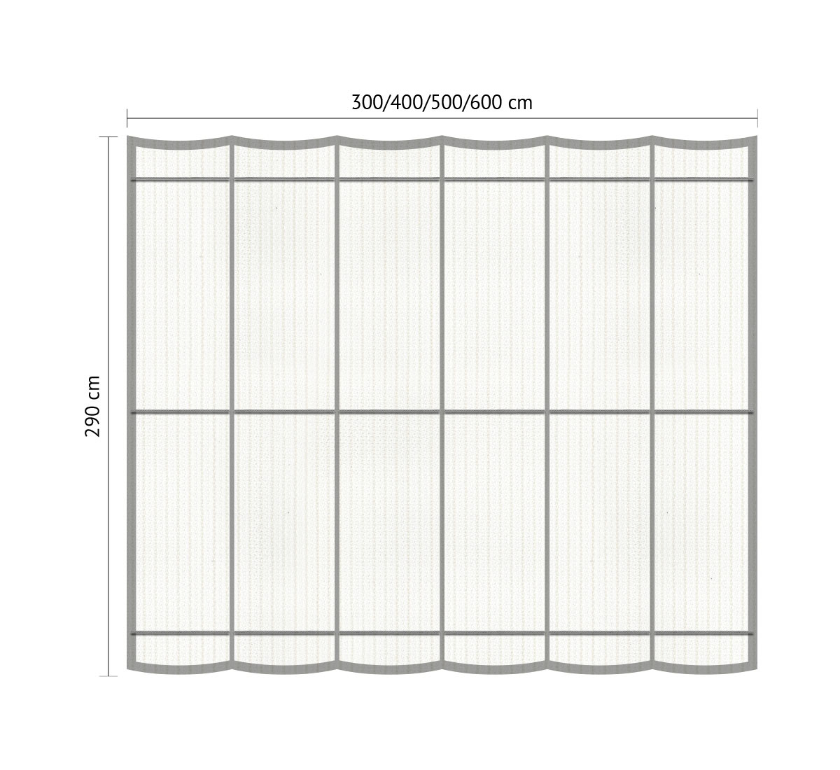 Shadow comfort Harmonicadoek B 2,90 x L 6,00 m Arctic White  - 