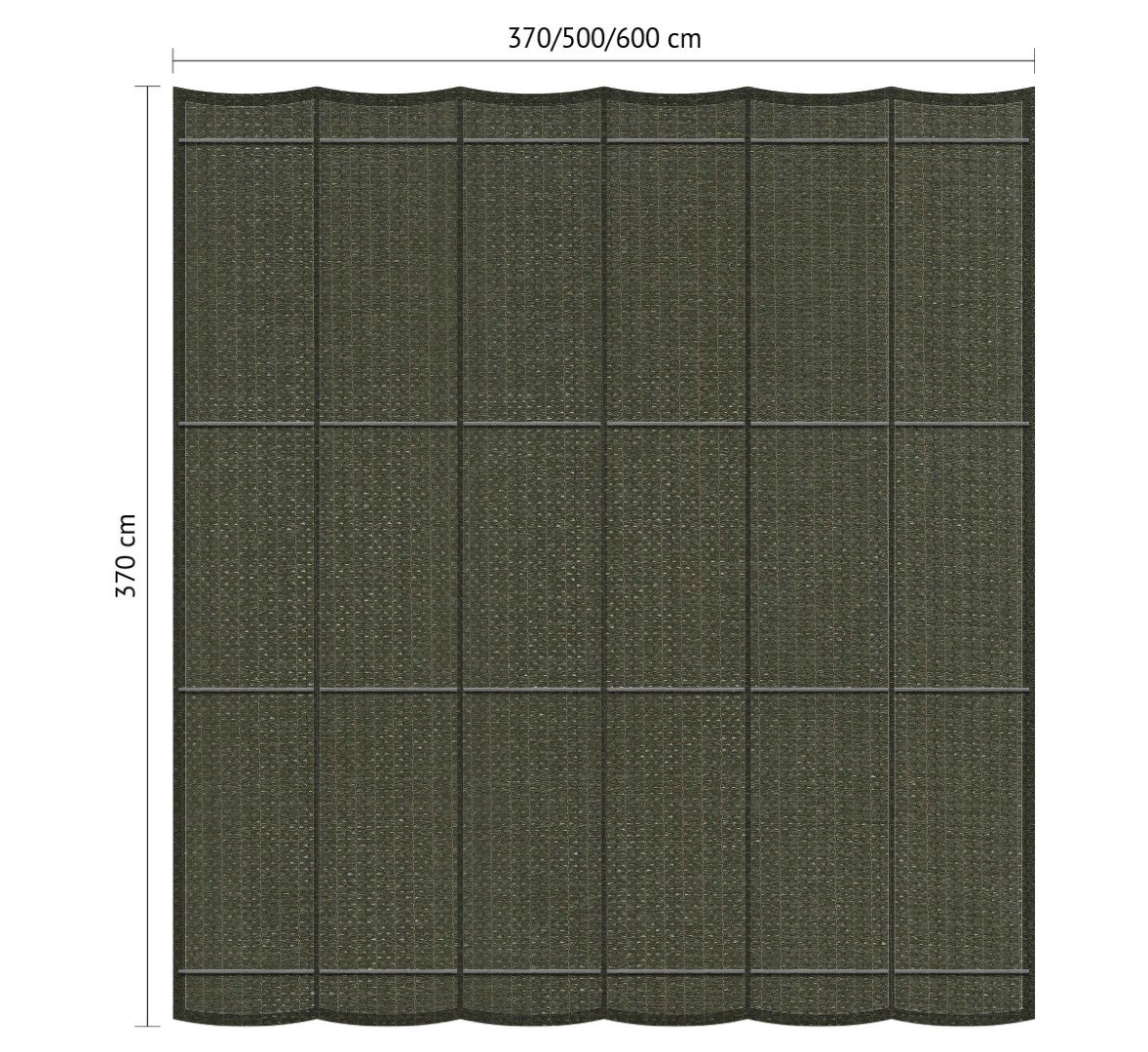 Shadow comfort Harmonicadoek B 3,70 x L 5,00 m Deep Grey  - 