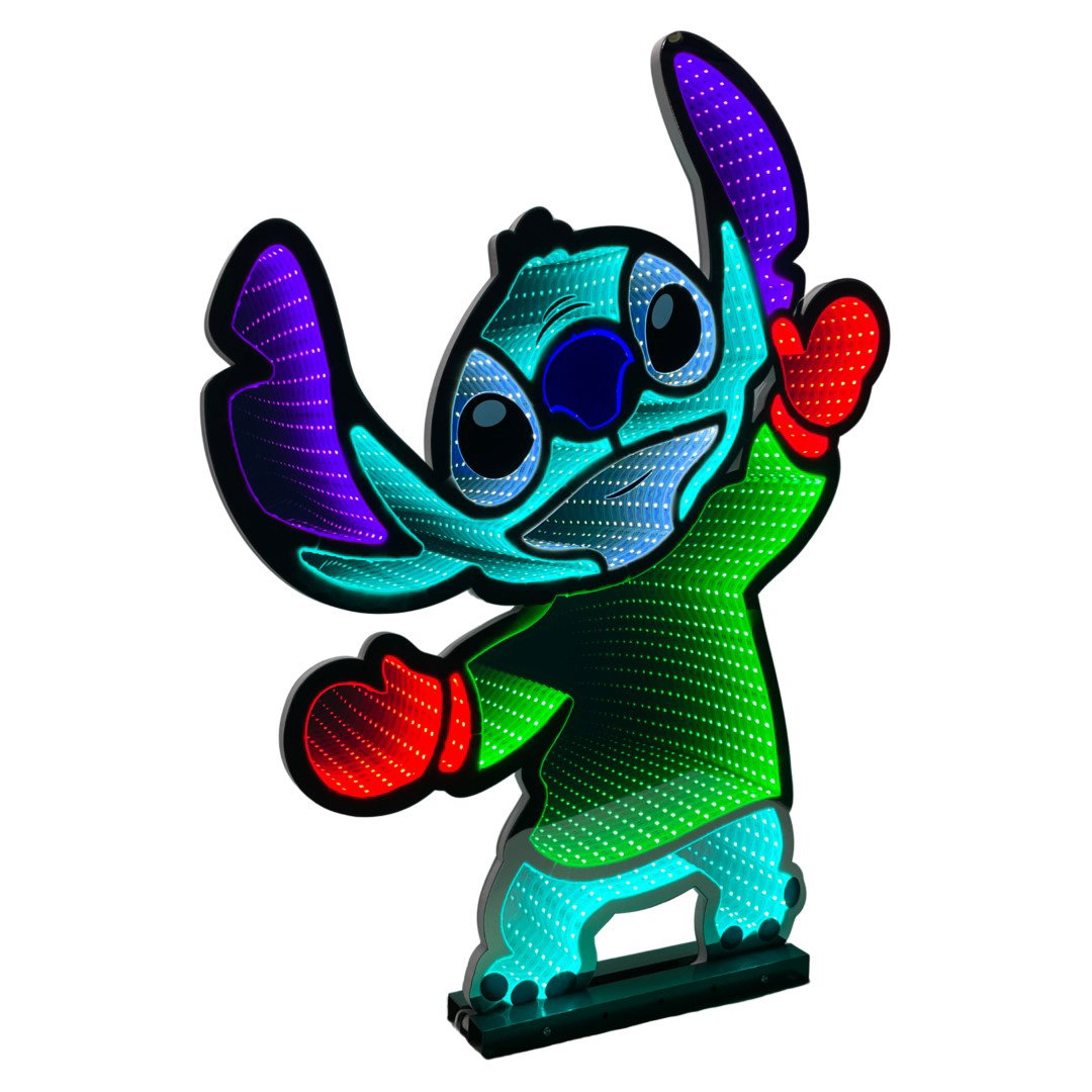 Disney Verlichting decoratie spiegeleffect dansende Stitch 45 cm  - 