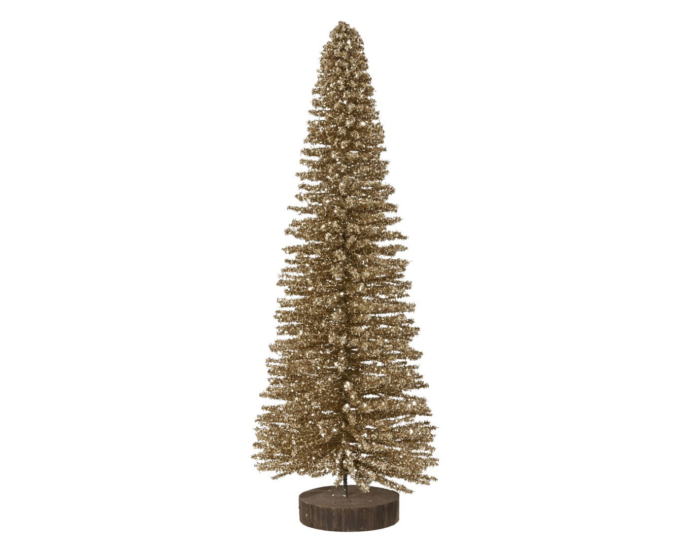 Boom bamboe glitter op voet goud dia. 14 x 39 cm Decoris - Decoris