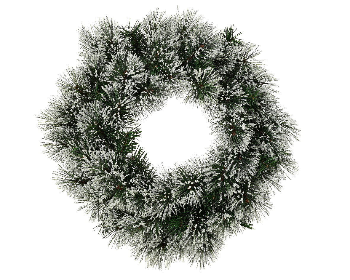 Sandia krans d50h8cm groen/wit Everlands - Everlands