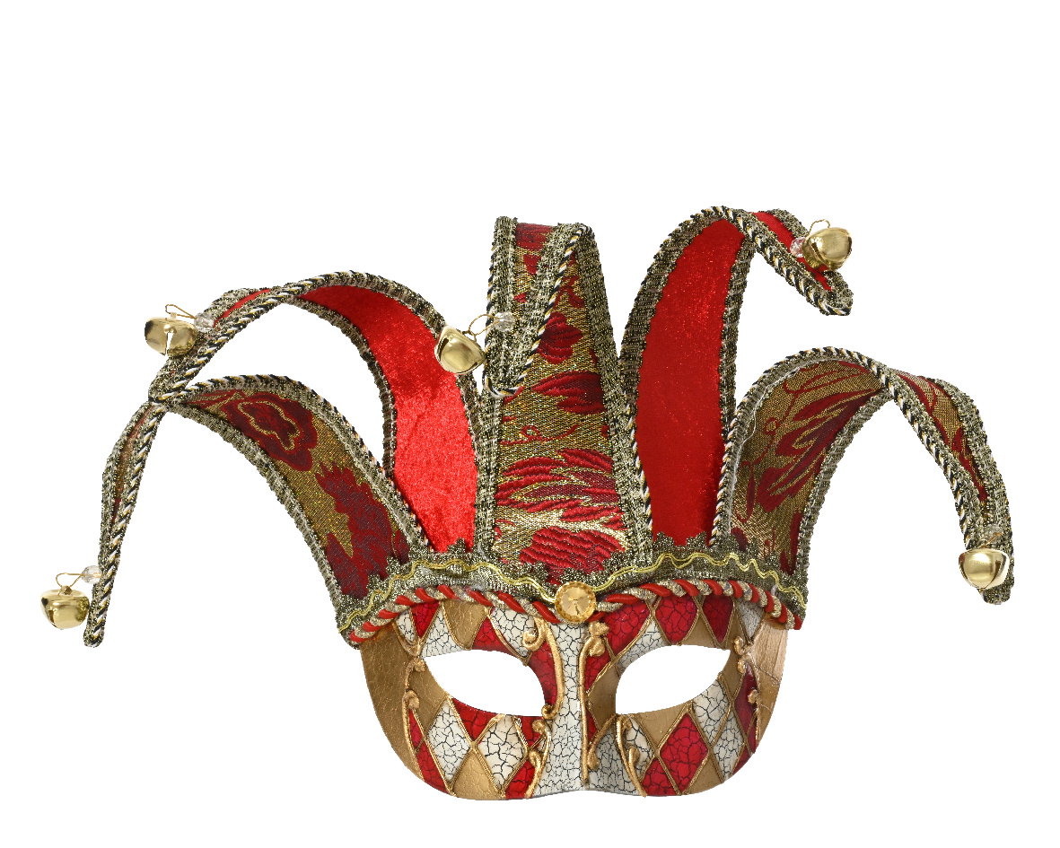 Masker polypropyleen L38b23h11 cm rood Decoris - Decoris