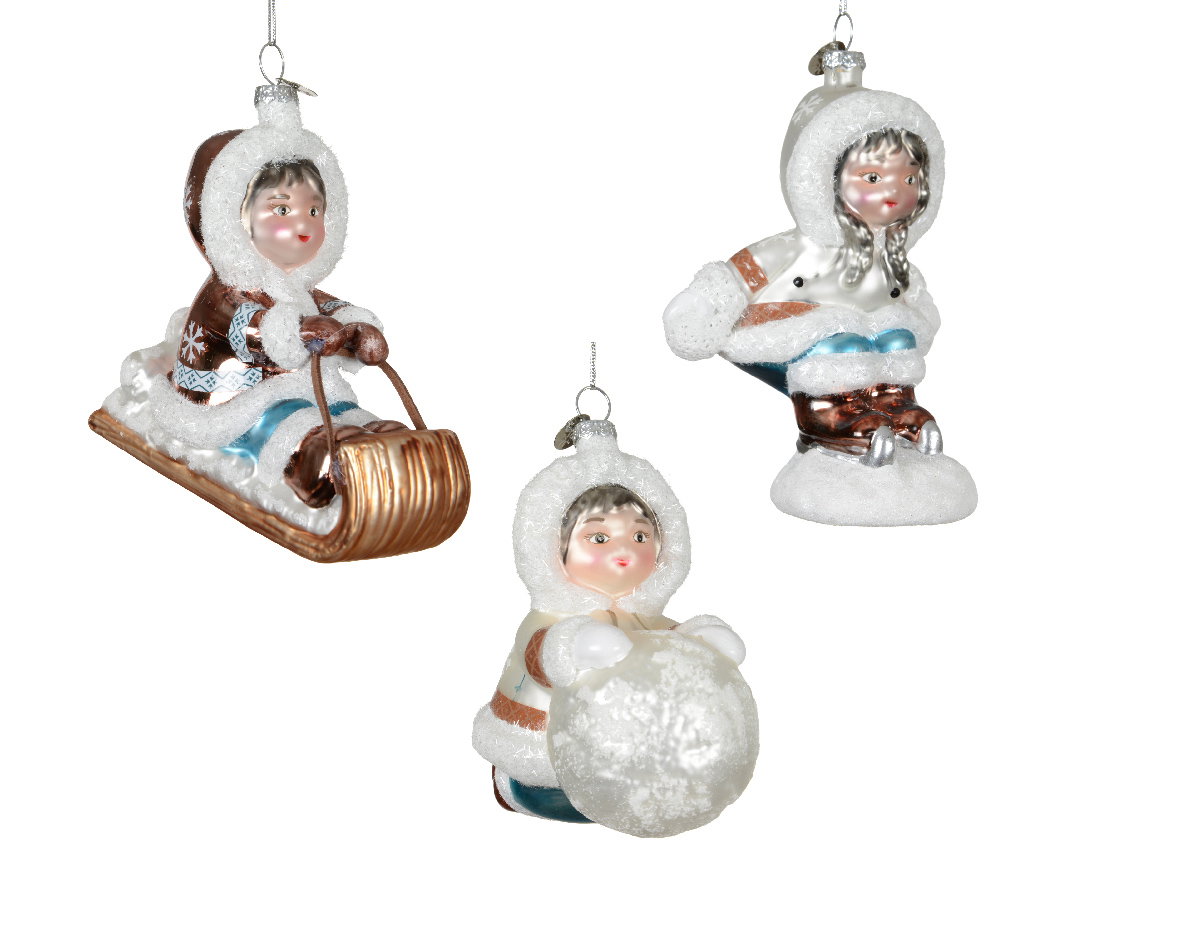 Decoris Eskimo glas L9b8,8h12,2 cm a3  - 