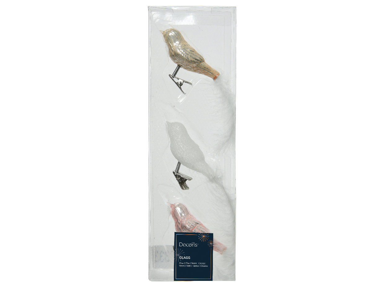 Decoris Dennenappel glas d2,5h6 cm brandy 12 st  - 