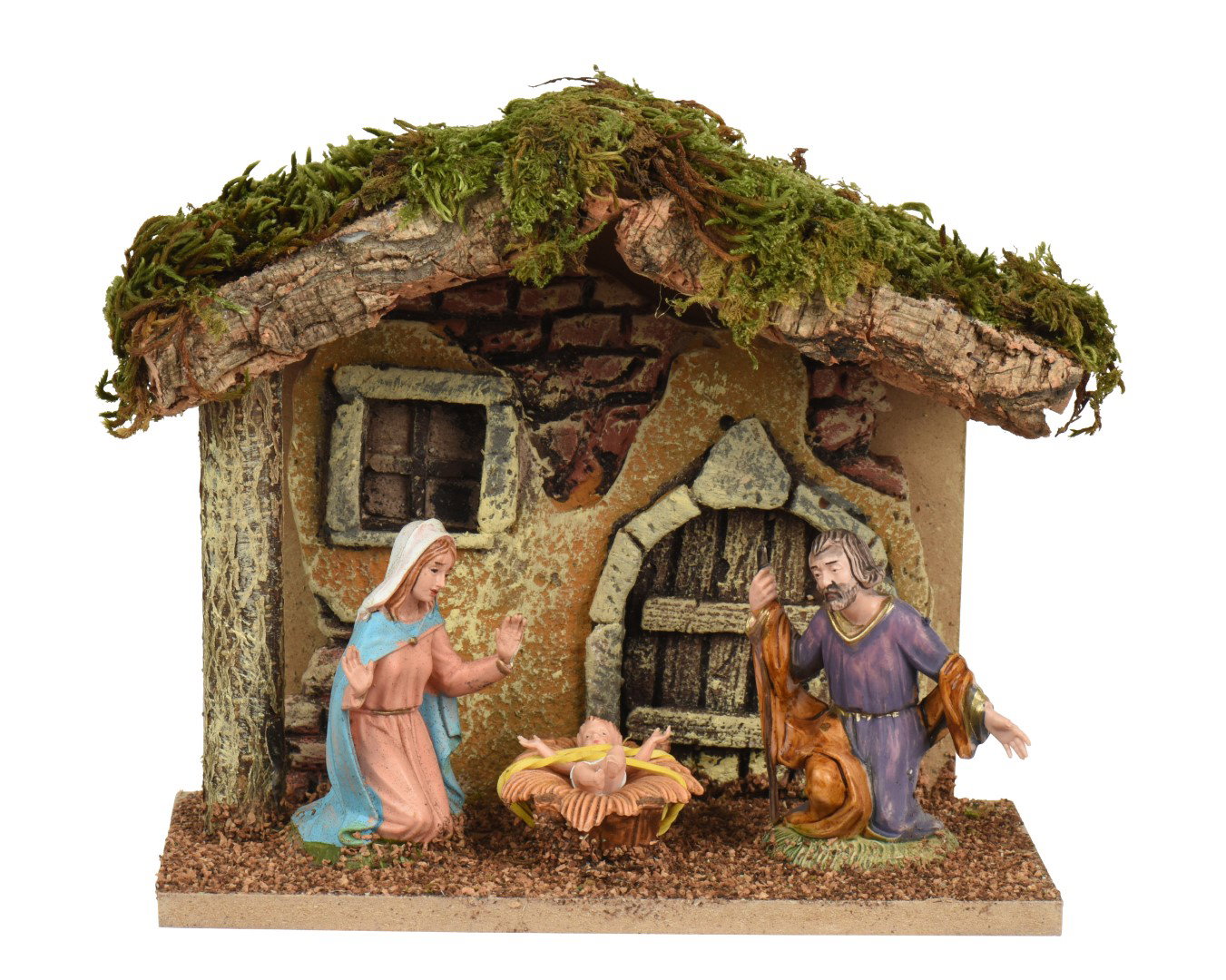 Kerststal 18x10x15 bruin Decoris - Decoris
