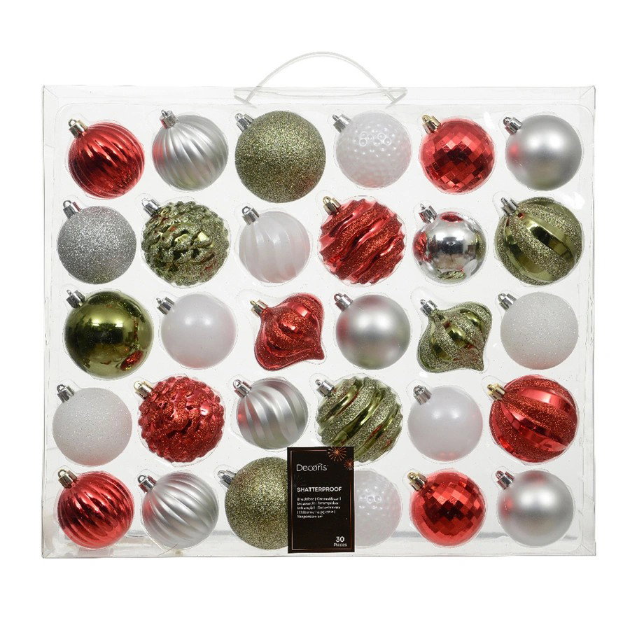 Decoris Mix box kunststof d7 cm 30 st III  - 