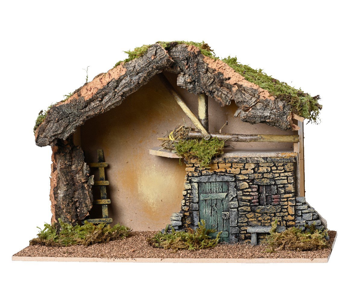 Kerststal naturel l48b22h32 cm naturel KSD - Ksd