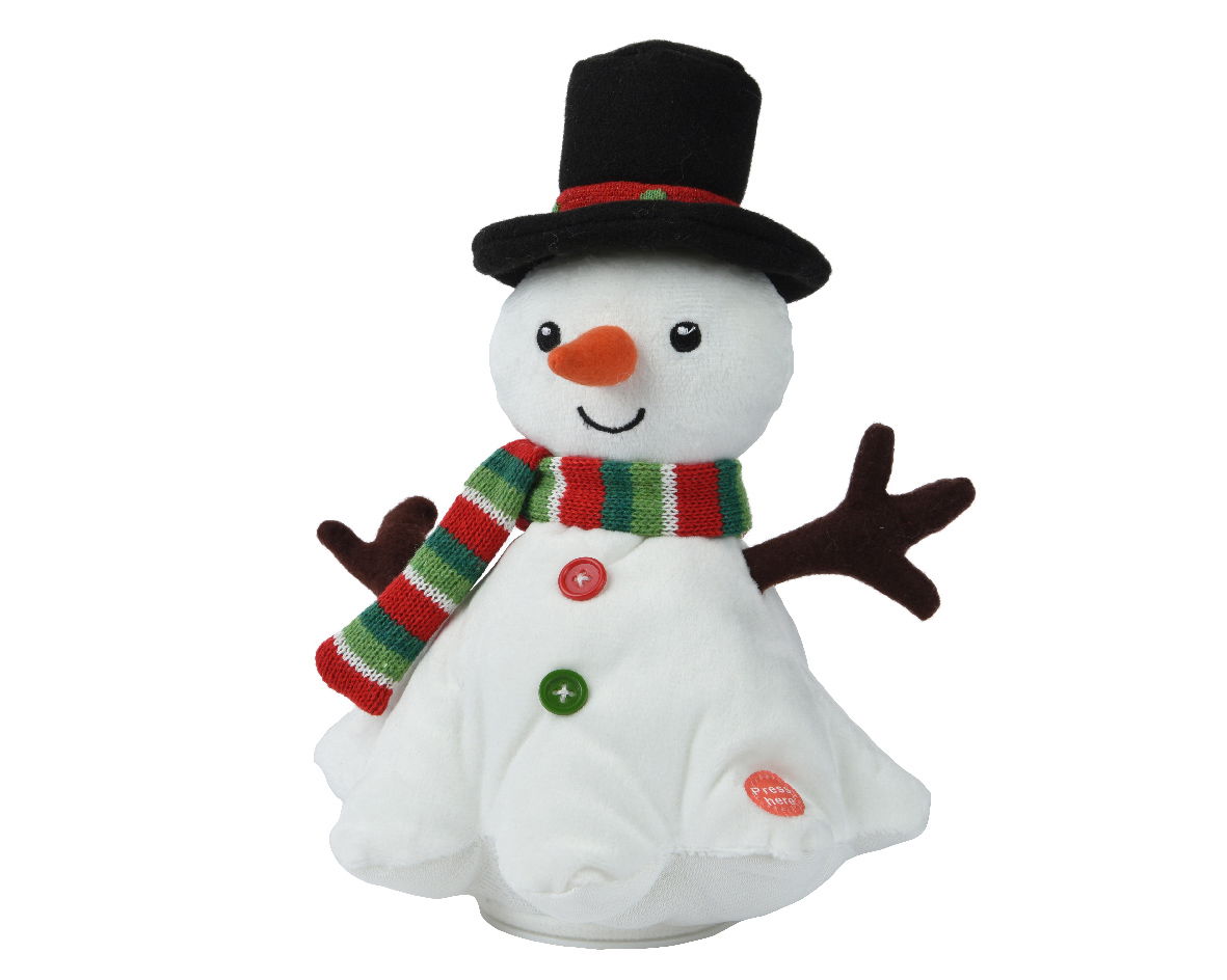 Sneeuwpop pesl15b22.8h25.4 cm wit/rood - KSD