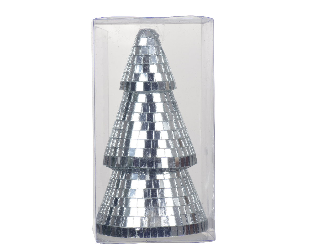 Boom foam d9h14 cm zilver kerst Decoris - Decoris