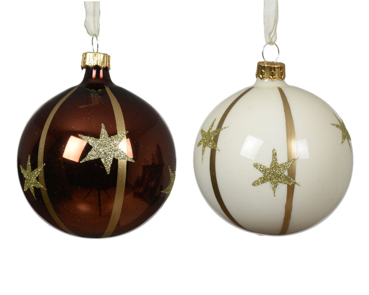 Decoris Kerstballen glas d8 cm a2 ZIV - 