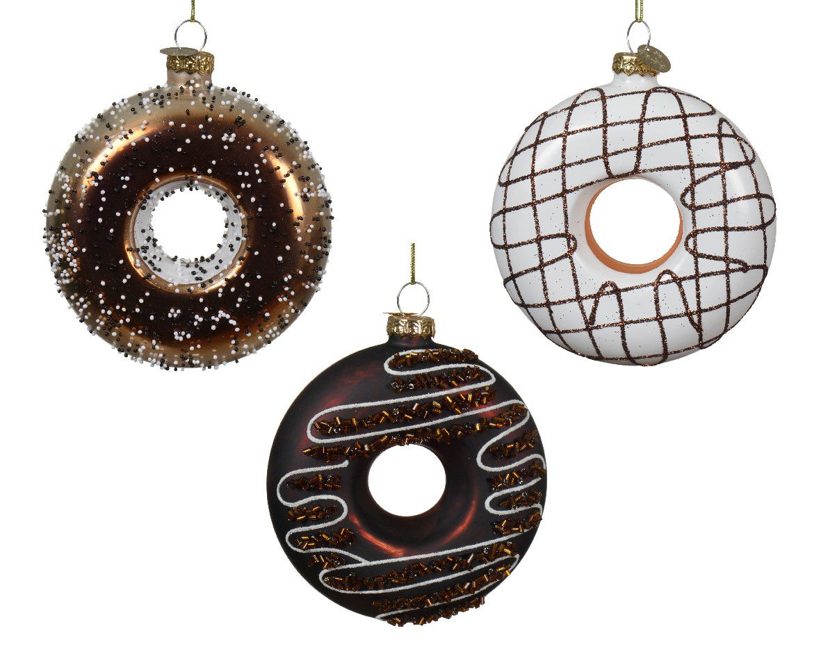 Donut glas l9b3.6h9.7 cm bruin a3 - Decoris