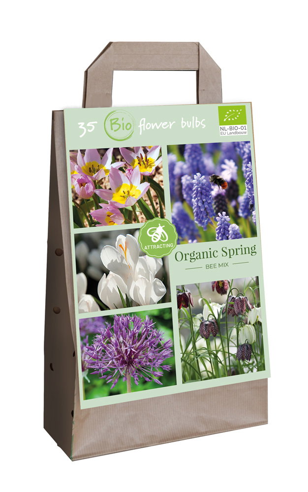 Tas Organic Spring Bee Mix bloembol JUB 35 stuks - Jub