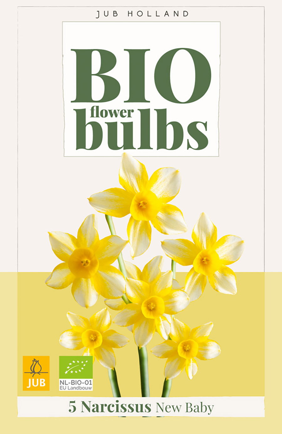 Narcissus New Baby bloembol JUB 5 stuks bio - Jub