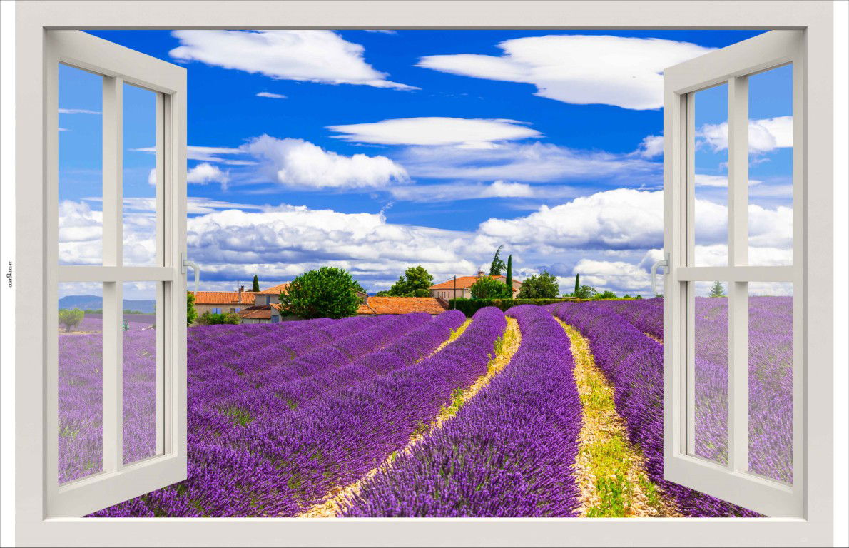 Customize it Tuindoek raam frankrijk 210x140cm - 