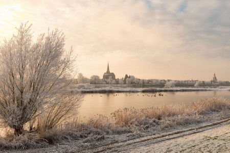 Customize it Tuinschilderij ijssel winter 70x50 - 