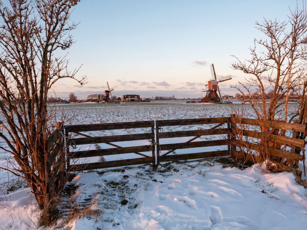 Customize it Tuinschilderij kalkmln winter 70x50 - 