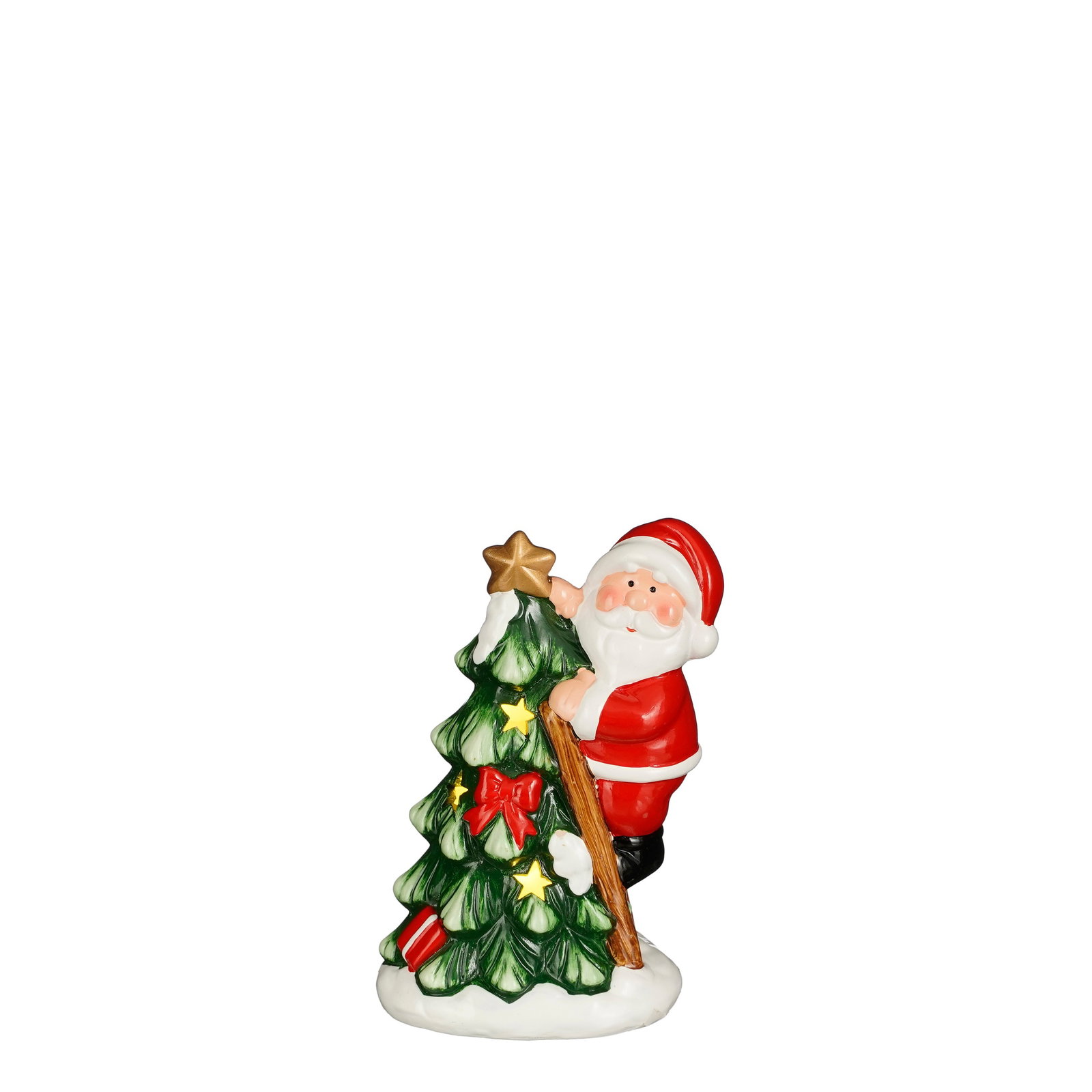 Decoratie kerstman rood led b/o l9xb6xh15 cm House of Seasons - House of seasons