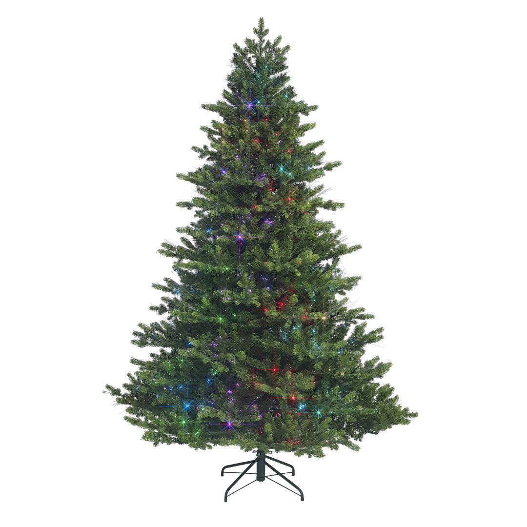 Black box Arctic glow tree fibre optic green multicolour 39L TIPS 3601 21 function remote control h230xd150 cm kunstkerstboom  - 