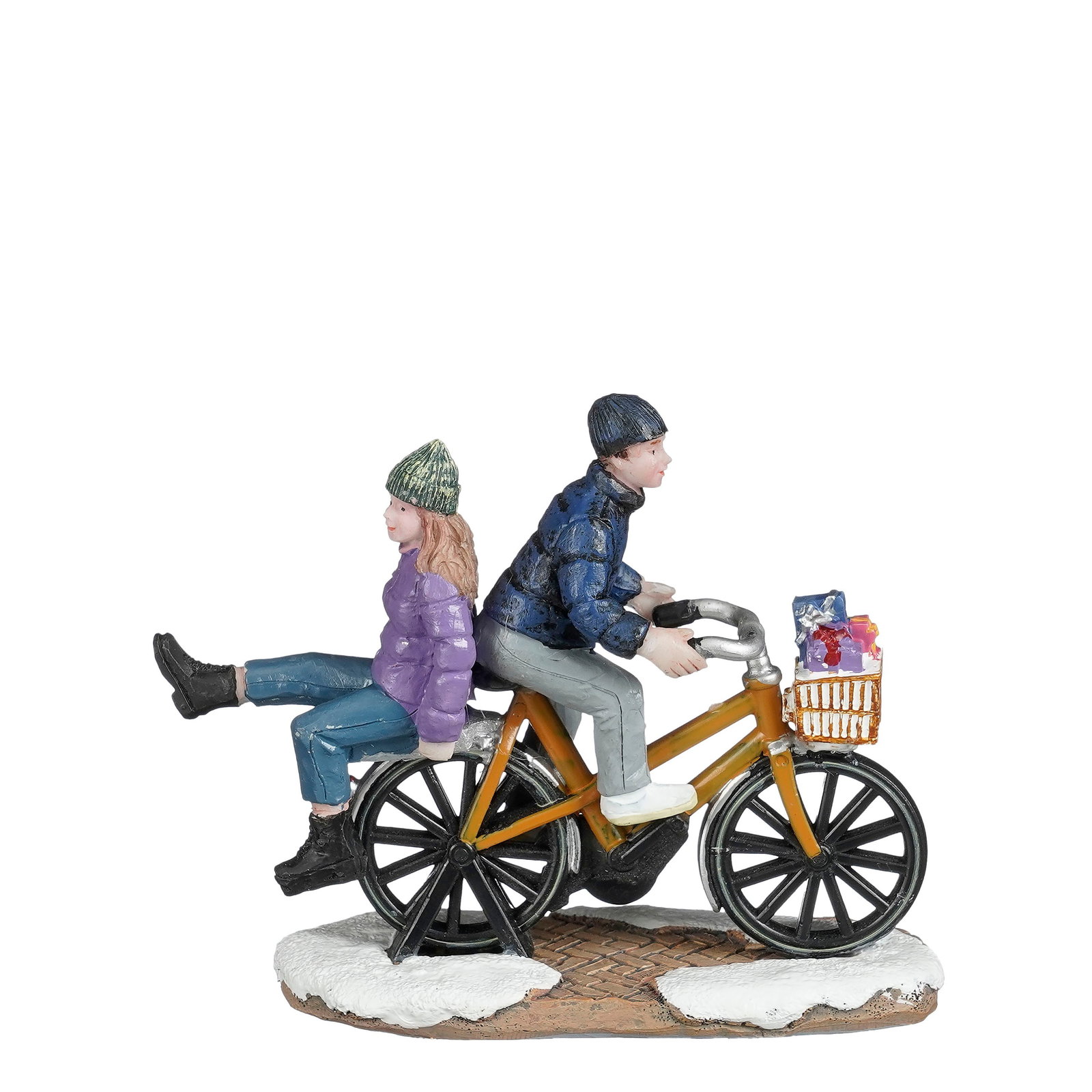 Mit dem Fahrrad unterwegs L10 x B3,5 x H8 cm