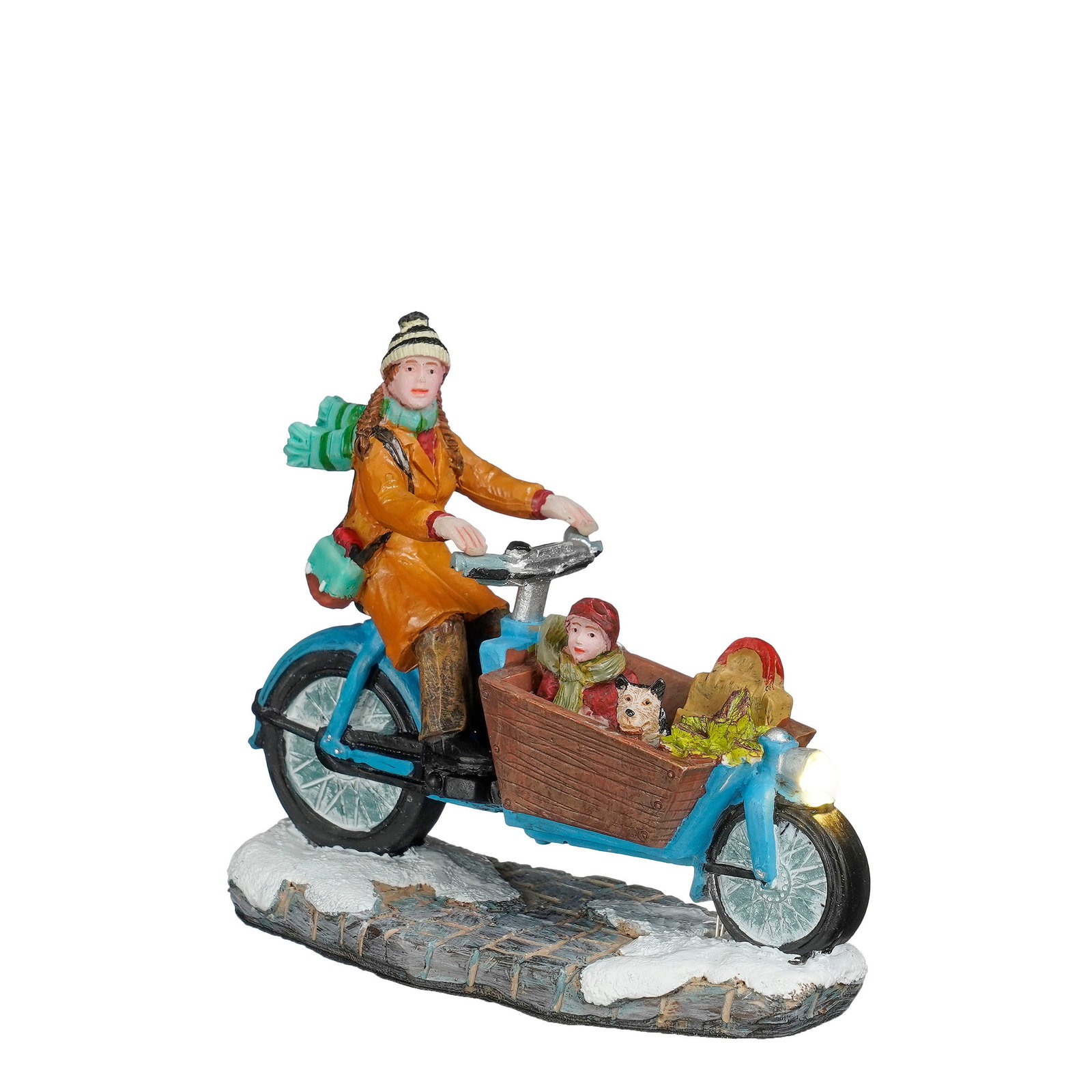 Luville Mom on her cargo bike battery operated l9,5xb4xh8 cm  - 