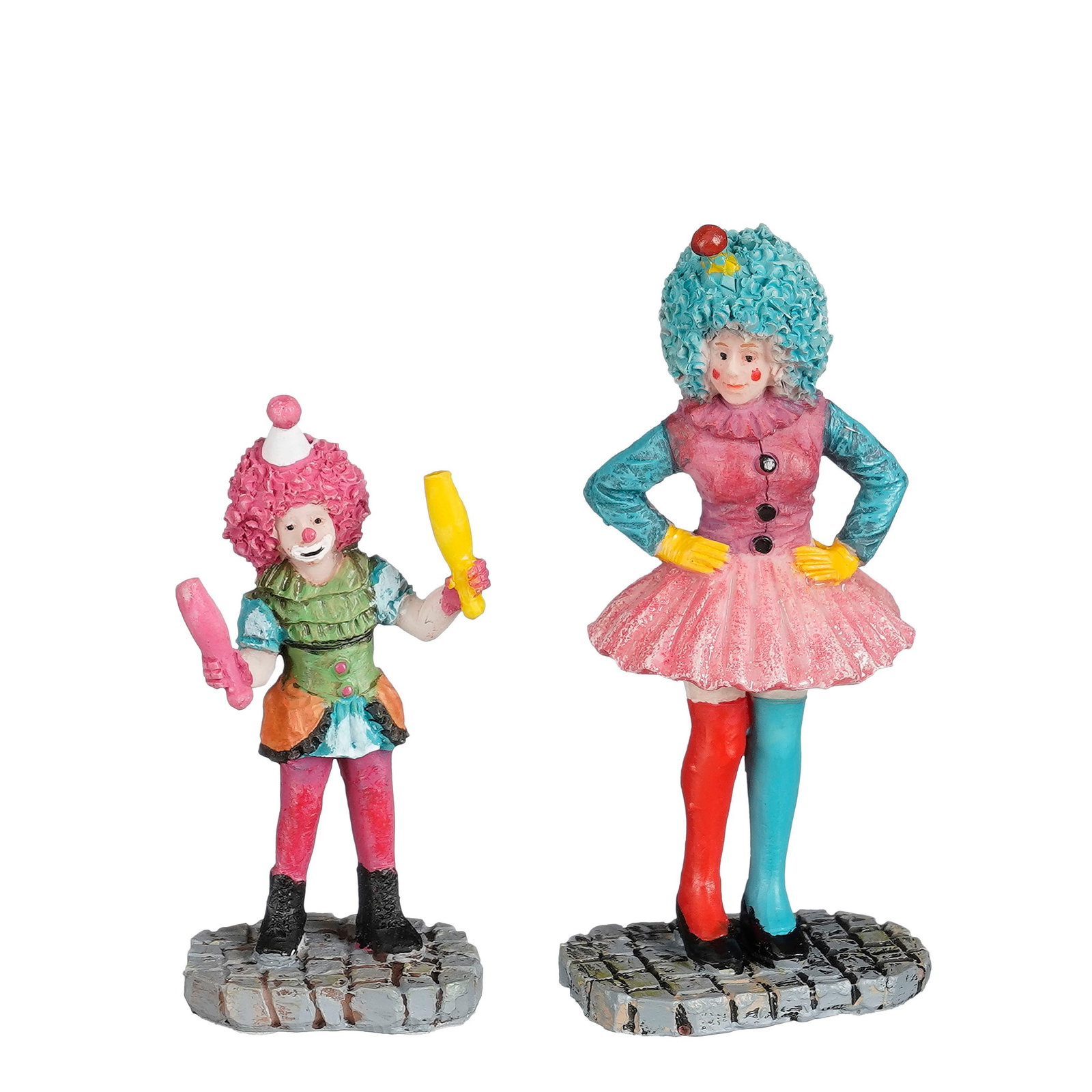 Karneval Clowns 2 Stück L 3,5 x B 2,5 x H 8 cm