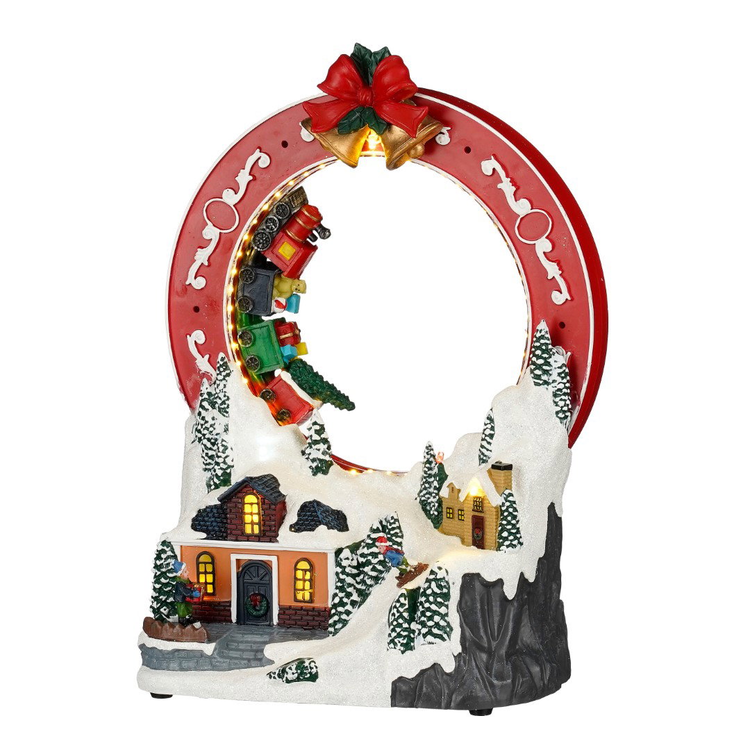 Luville Winter scenery train circles around b/o l20xb11,5xh27 cm  Specials - 