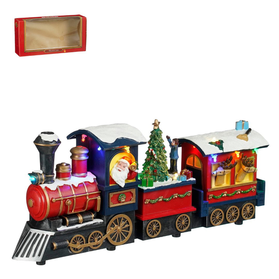 Christmas train b/o with try me button l38xb8,5xh17,5 cm Luville Specials - Luville