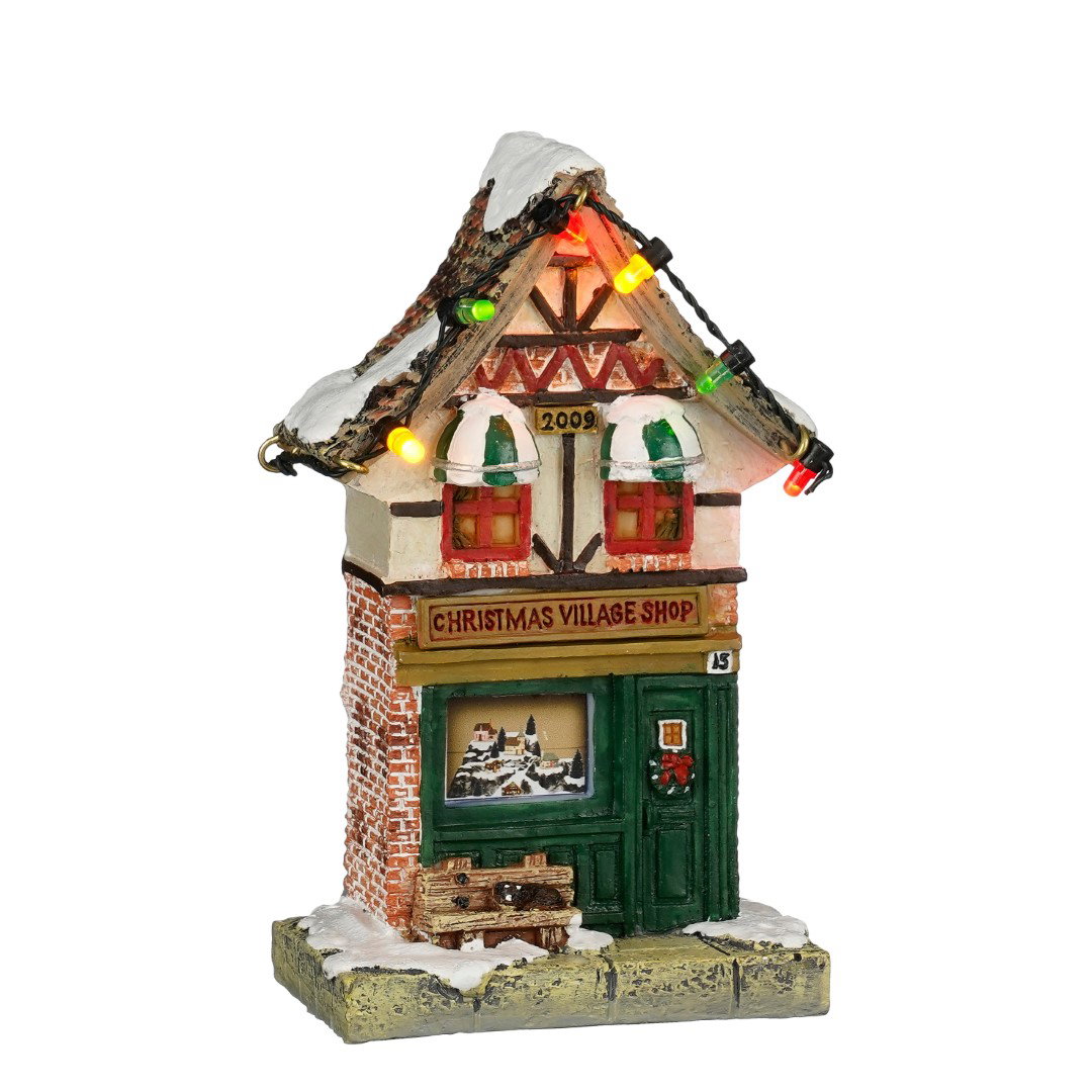 Luville Christmas village shop small battery operated l7xb4,5xh12,5 cm  - 