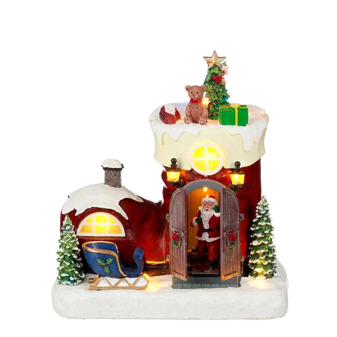 Kerstman laars b/o l21xb14,5xh23 cm Luville Specials - Luville