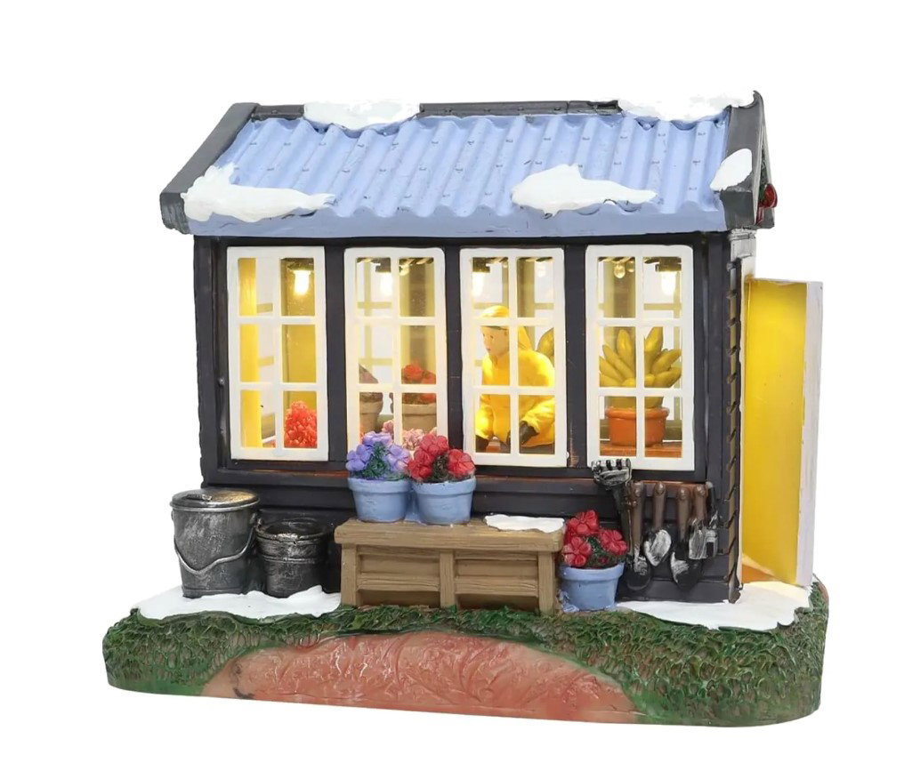 Santaville Hobby Greenhouse with LED Polyresin 16cm  - 