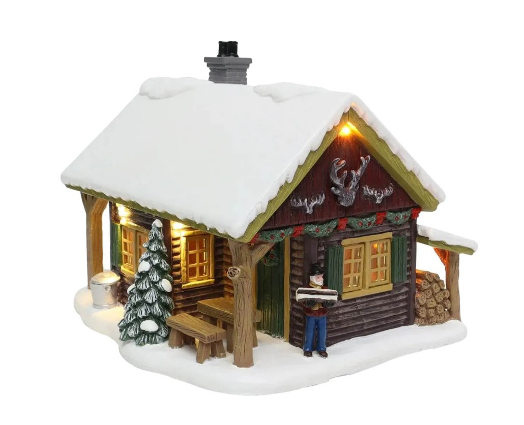 Santaville Forest Cabin with LED Polyresin 20cm  - 