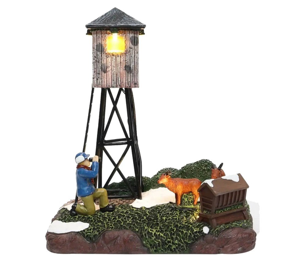 Santaville Wildlife Observation with LED Polyresin 19cm  - 