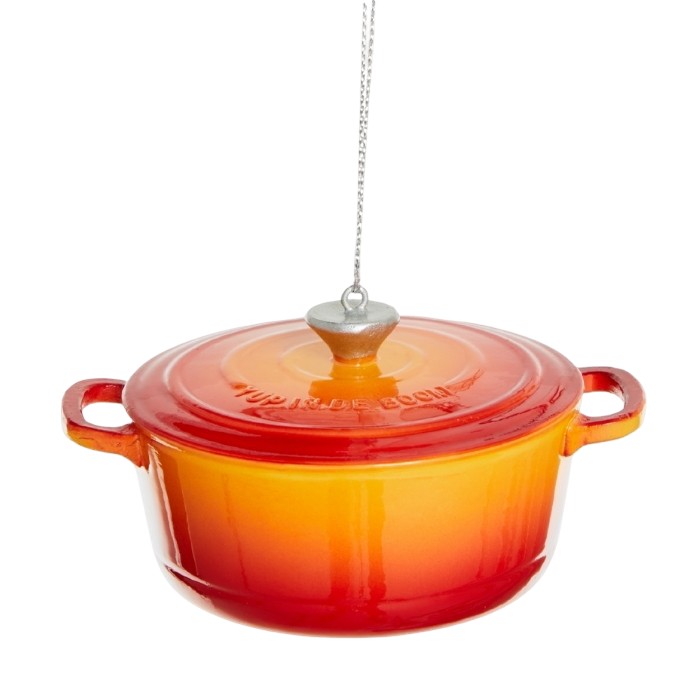 kerstornament gietijzeren pan oranje Yup in de Boom - Hortus