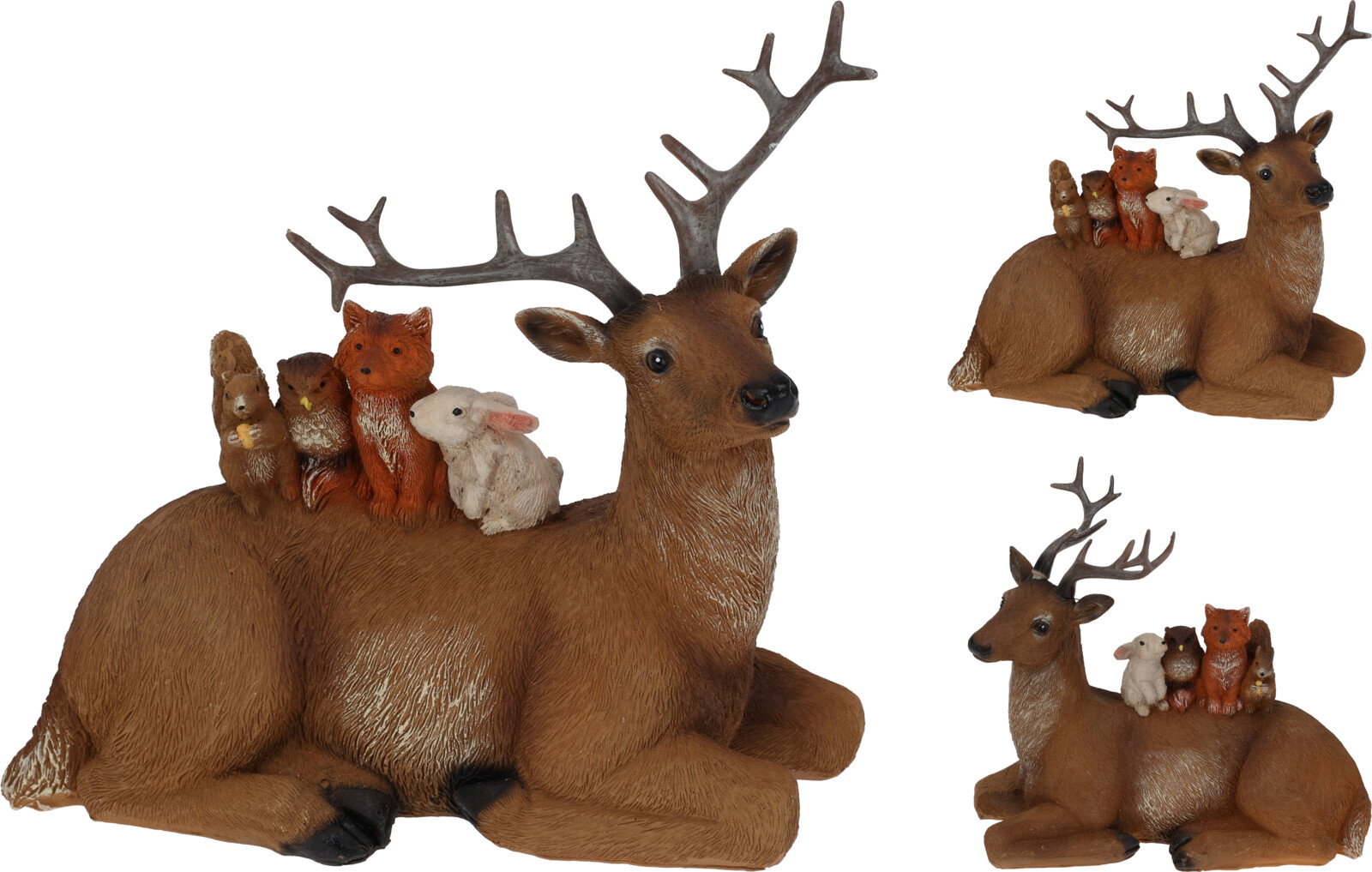 Rendier en vrienden 18 cm 2ass kerstversiering Nampook - Nampook