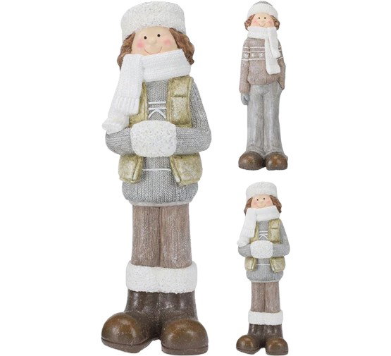 Nampook Skiende kinderen 10x7x26cm 2as  - 