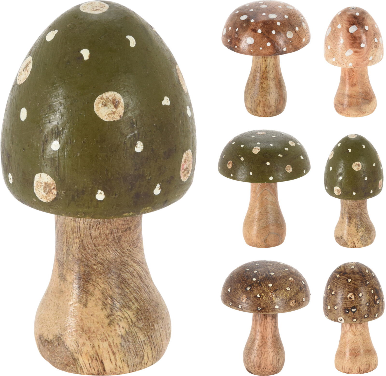Paddenstoel 7x10 cm 6ass kerstversiering - Nampook