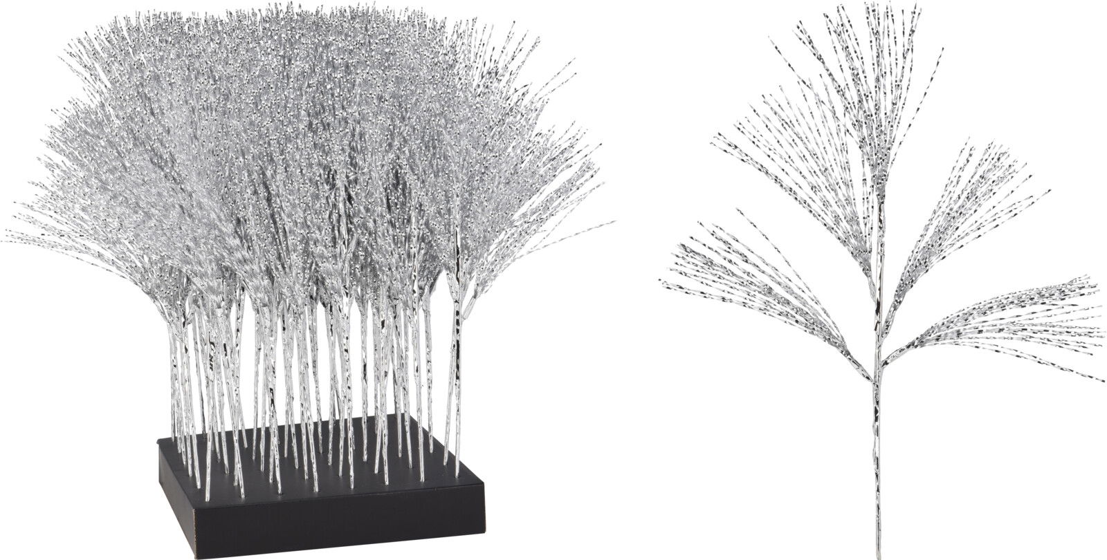 Tak spiraal 60 cm zilver kerstversiering - Nampook