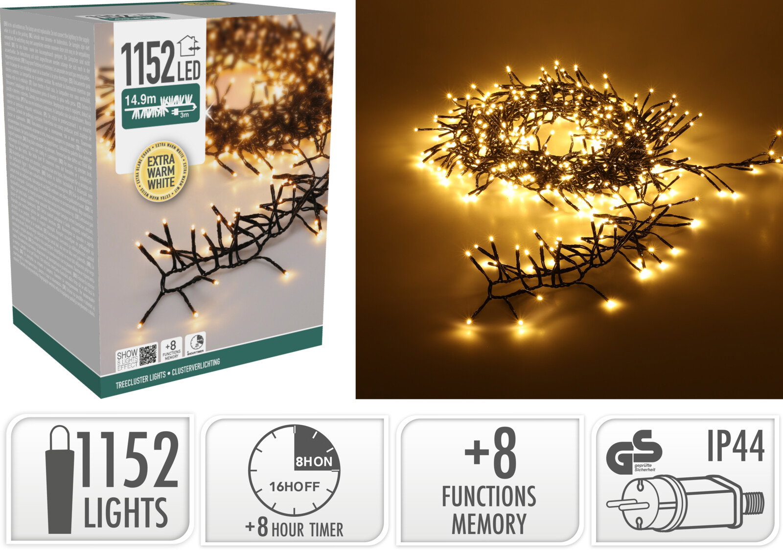 Treecluster 1152led extra warm Nampook - Nampook