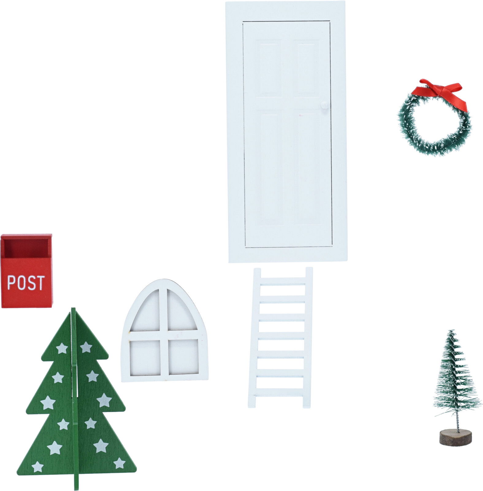 Nampook Kerstscene set 8pcs hout kerstversiering - 