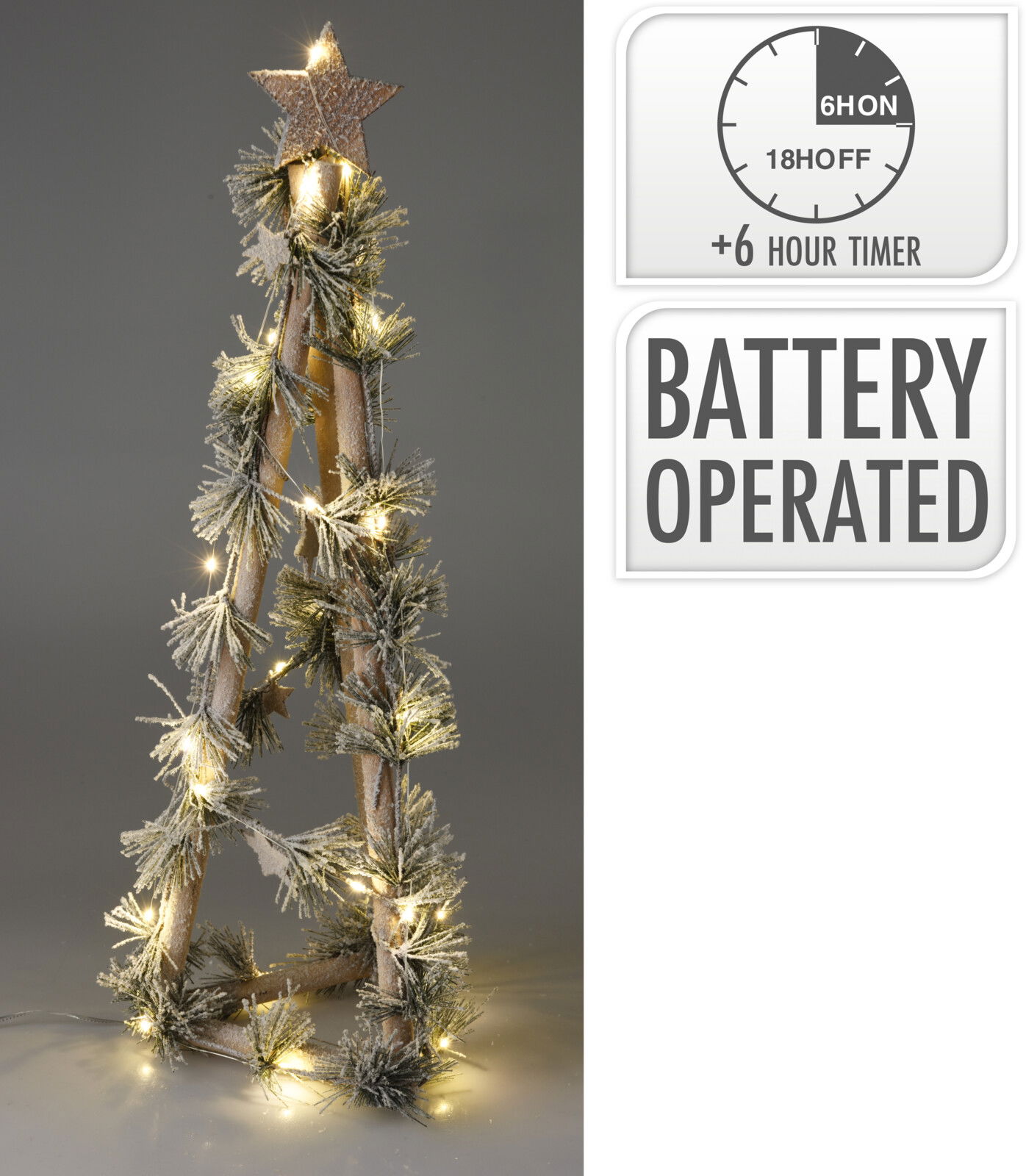 Piramide 57 cm met 30ww led kerstversiering - Nampook