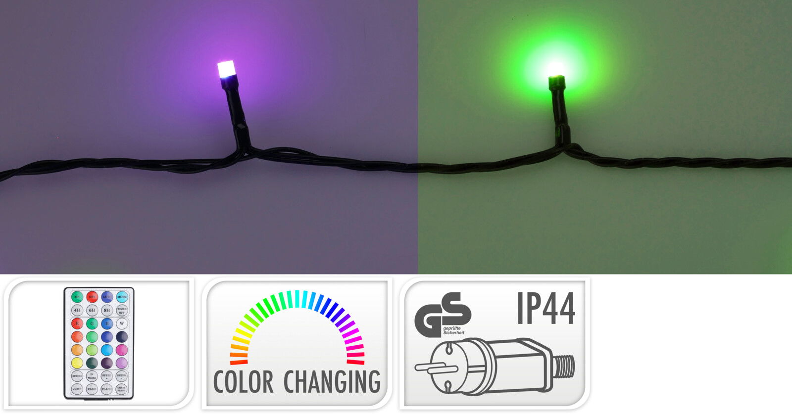 Led verlichting rgbw 198led kerstversiering - Nampook