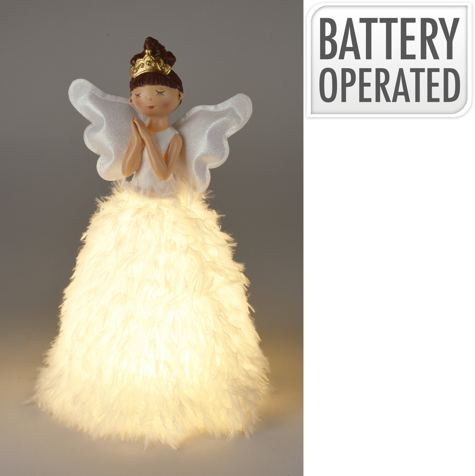 Engel met led 22x36 cm wit Nampook - Nampook