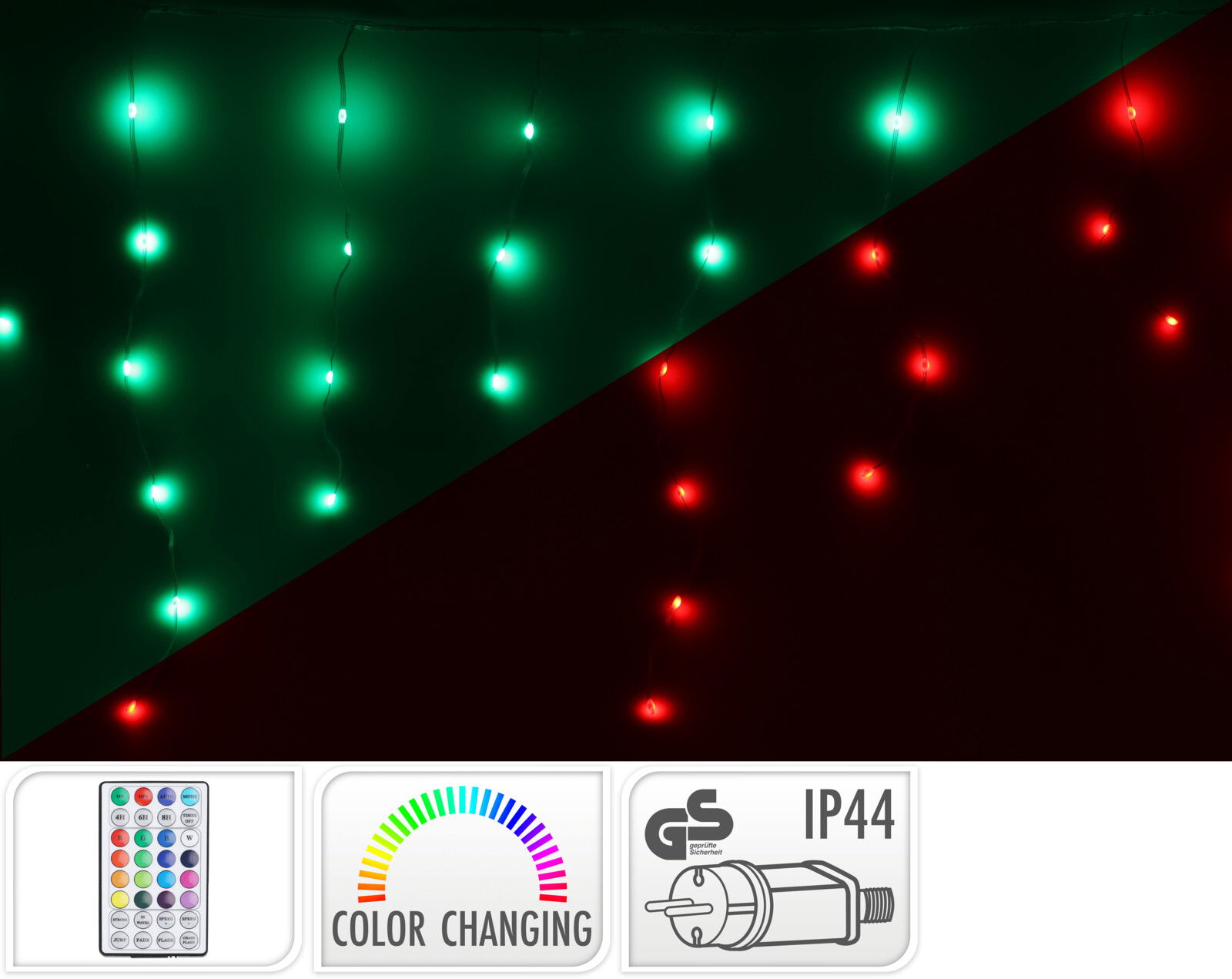 Ijspegelverlichting 172led rgb kerstversiering - Nampook